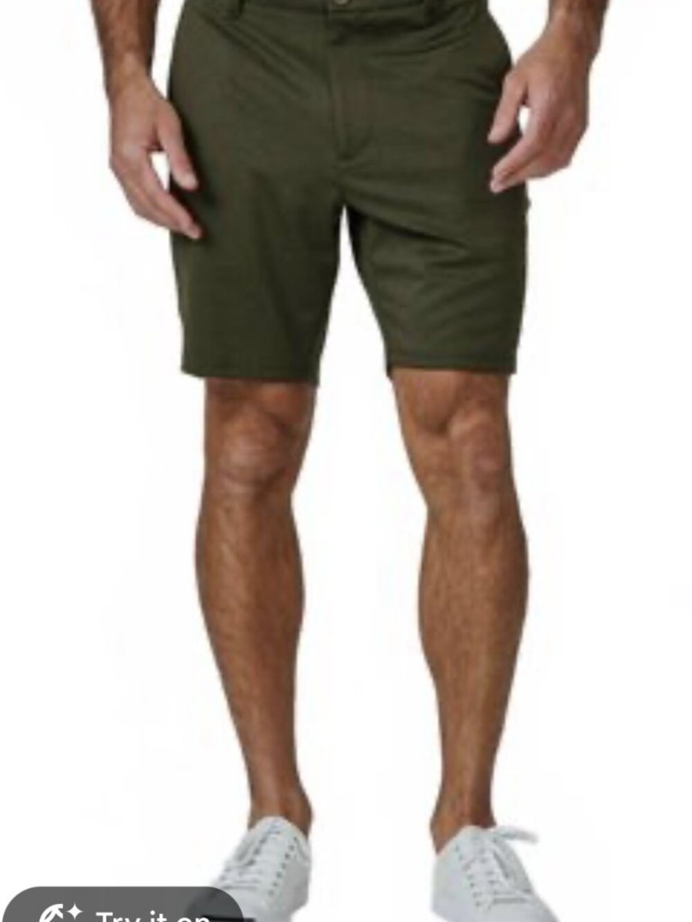 7DIAMONDS A Game Performance Shorts Men's Size 32 Olive Green Stretch Golf
